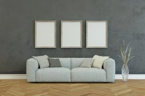 Sofa in modern scandinavian design Stock Illustration