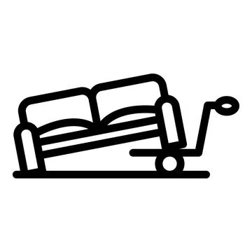 Sofa move icon outline vector. House relocation Illustrazione stock