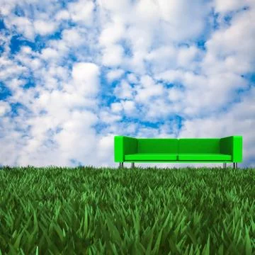 Sofa with nice background Stock-Illustration