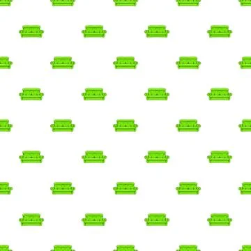 Sofa pattern, cartoon style Illustrazione stock