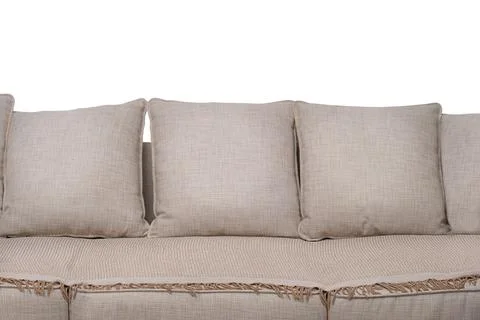Sofa with pillows isolated Background Stock Photos