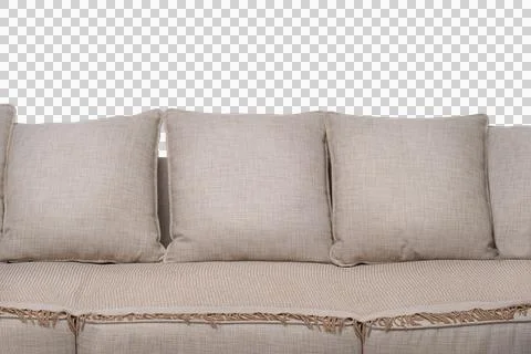 Sofa with pillows isolated Background Stock Photos