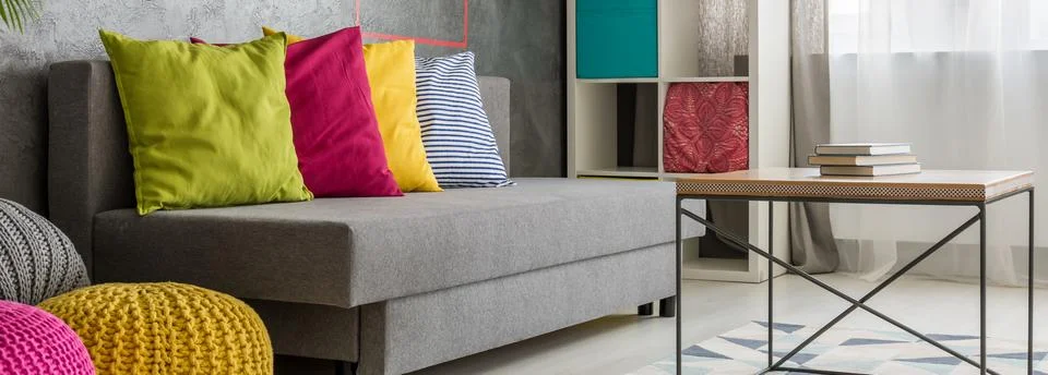 Sofa with pillows Stock-Fotos