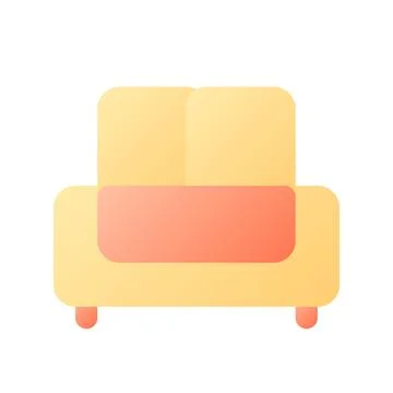 Sofa pixel perfect flat gradient color ui icon Illustrazione stock