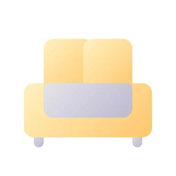 Sofa pixel perfect flat gradient two-color ui icon Illustrazione stock