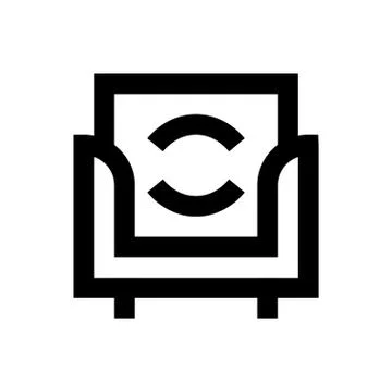 Sofa pixel perfect icon Illustrazione stock