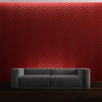 Sofa on red background 스톡 일러스트