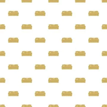 Sofa seamless pattern on white background Stockillustratie