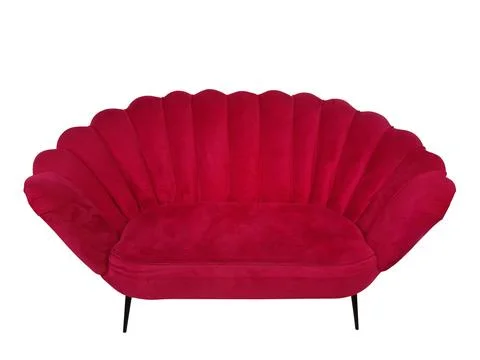 Sofa in shape of a shell isolated on white background Stock Photos