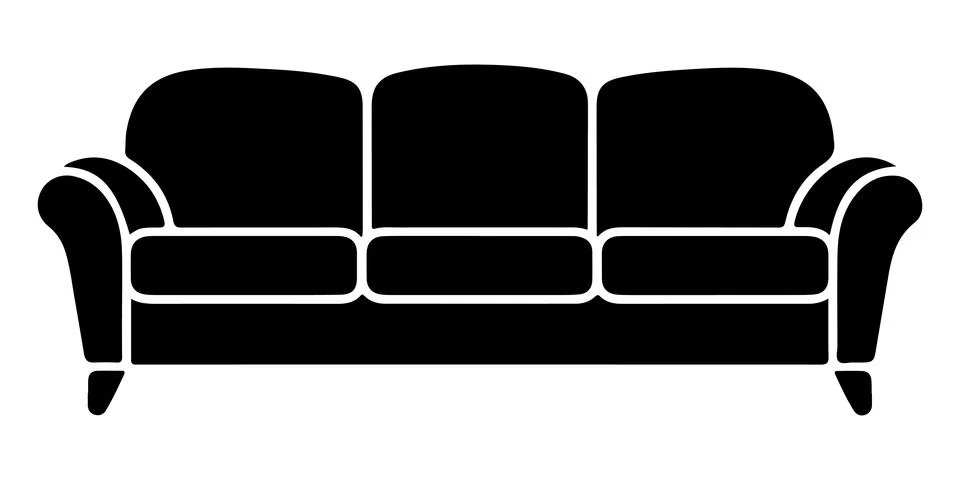 Sofa silhouette Icon Vector Template illustration design Stock-Illustration