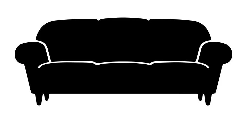 Sofa silhouette Icon Vector Template illustration design イラスト素材