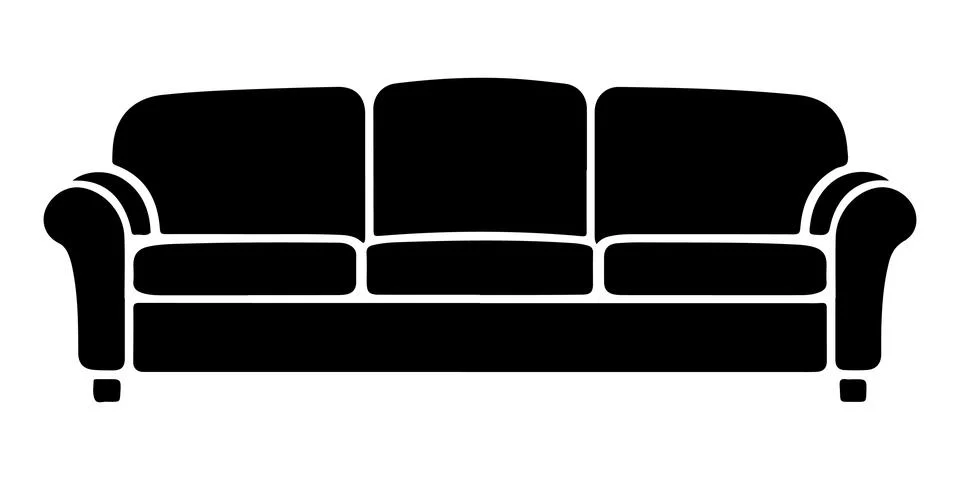 Sofa silhouette Icon Vector Template illustration design Stock-Illustration