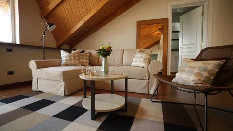 Sofa With Small Table 스톡 동영상 94348403