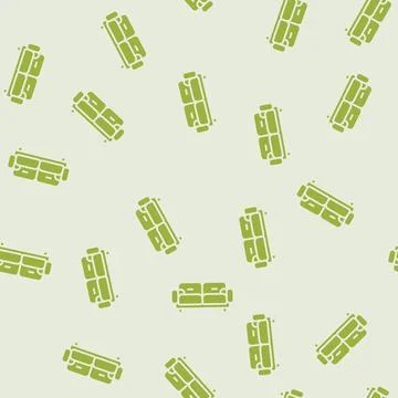 Sofa soft cozy glyph seamless pattern Stock Illustration