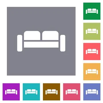Sofa square flat icons Illustration