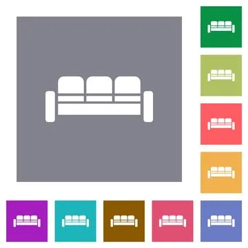 Sofa square flat icons Illustration