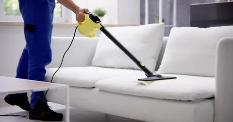 Sofa Steam Cleaner Service Stock Photos