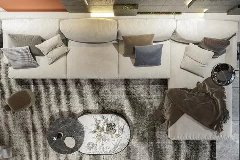 Sofa Styling Home Decor Ideas for Your Living Room Illustrazione stock
