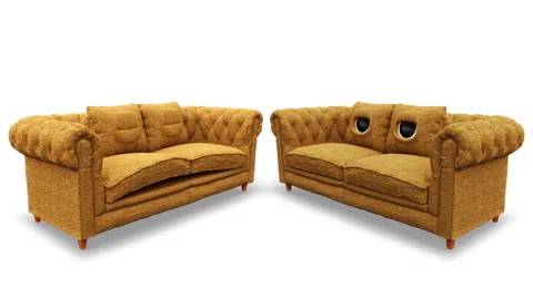 Sofa Talking Character Looped White Background Stock Footage 232141996