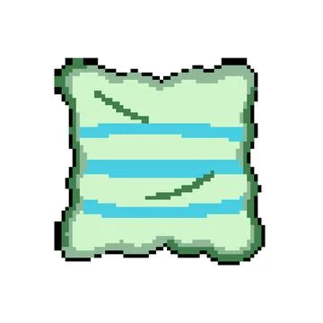 Sofa throw pillows pixel art vector illustration Illustrazione stock