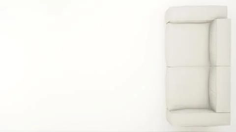 Sofa top view for artwork - 3d rendering Stock Illustration