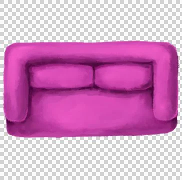 Sofa top view plan drawing layout mock for interior architecture design water Illustrazione stock