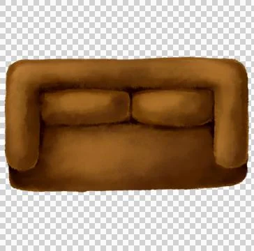 Sofa top view plan drawing layout mock for interior architecture design water Illustrazione stock