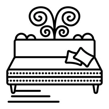 Sofa with two pillows Stock Illustration