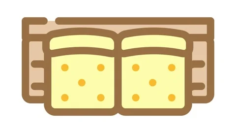 Sofa two sections top view color icon animation Stock Footage 327266876