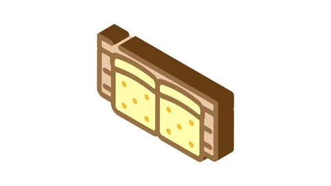 Sofa two sections top view isometric icon animation Stock Footage 327289986