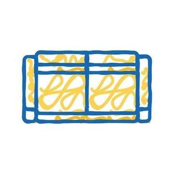 Sofa two sections top view icon doodle illustration Stock Illustration
