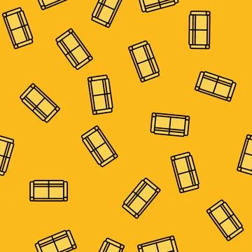 Sofa two sections top view vector seamless pattern Stock Illustration