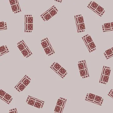 Sofa two sections top view glyph vector seamless pattern Stock Illustration