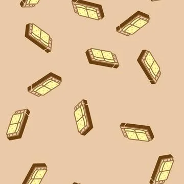 Sofa two sections top view isometric icon seamless pattern Stock Illustration