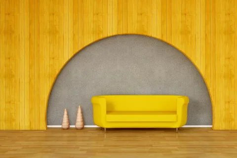 Sofa with vase Stock Illustration