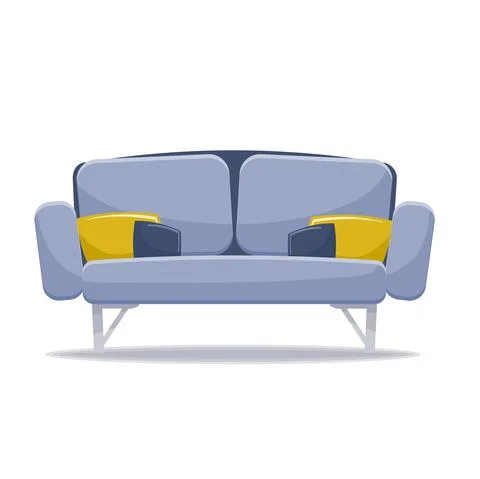Sofa vector illustration isolated on white background. Stock Illustration