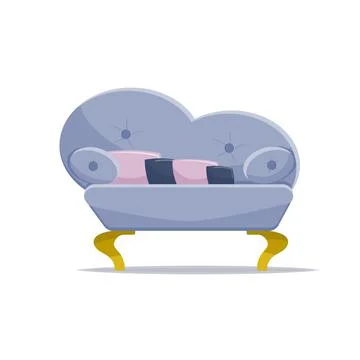Sofa vector illustration isolated on white background. Stock Illustration