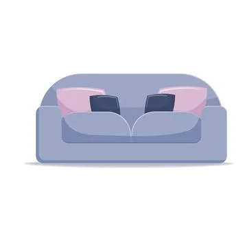 Sofa vector illustration isolated on white background. Stock Illustration