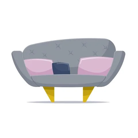 Sofa vector illustration isolated on white background. Stock Illustration