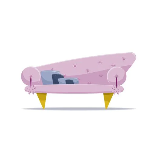 Sofa vector illustration isolated on white background. Stock Illustration