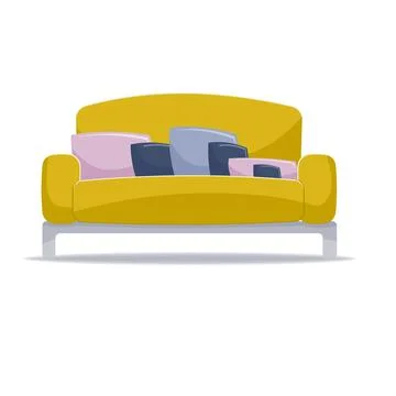 Sofa vector illustration isolated on white background. Stock Illustration