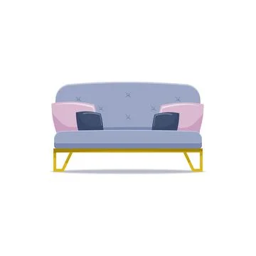 Sofa vector illustration isolated on white background. Stock Illustration