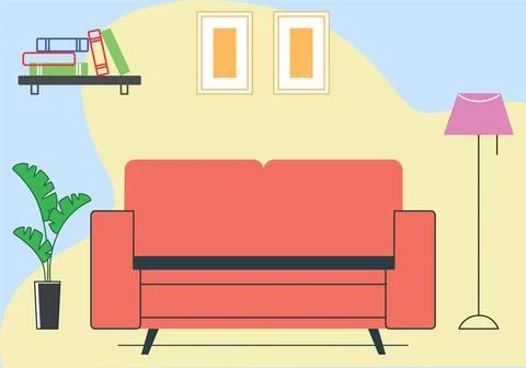Sofa Vector Style Illustration Ilustración de archivo