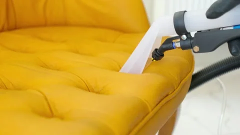 "Sofa Wet Cleaning Close-Up Stock Footage 268200740