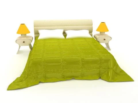 Sofa on white. 3d rendering Stock Illustration