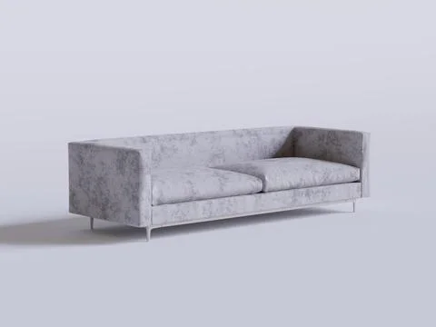 Sofa without pillow rendered and modelling in software 3D Illustrazione stock