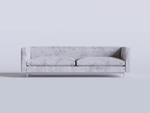 Sofa without pillow rendering result Stock-Illustration