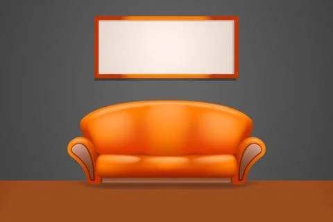 Sofa2 in the room Stock Illustration