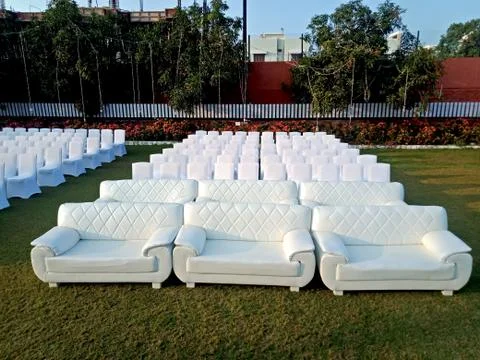 Sofa's arrange in wedding event Foto stock