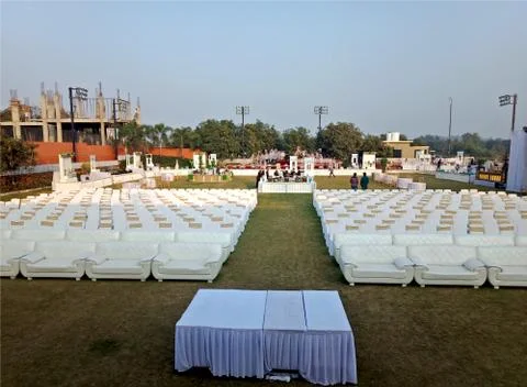 Sofa's arrange in wedding event Foto stock